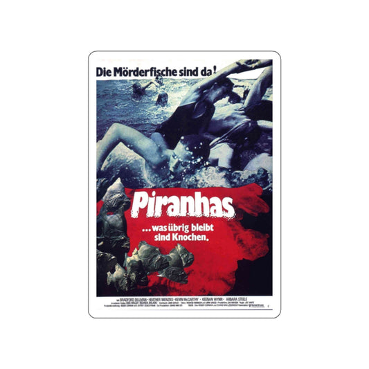 PIRANHA (GERMAN) 1978 Movie Poster STICKER Vinyl Die-Cut Decal-White-The Sticker Space