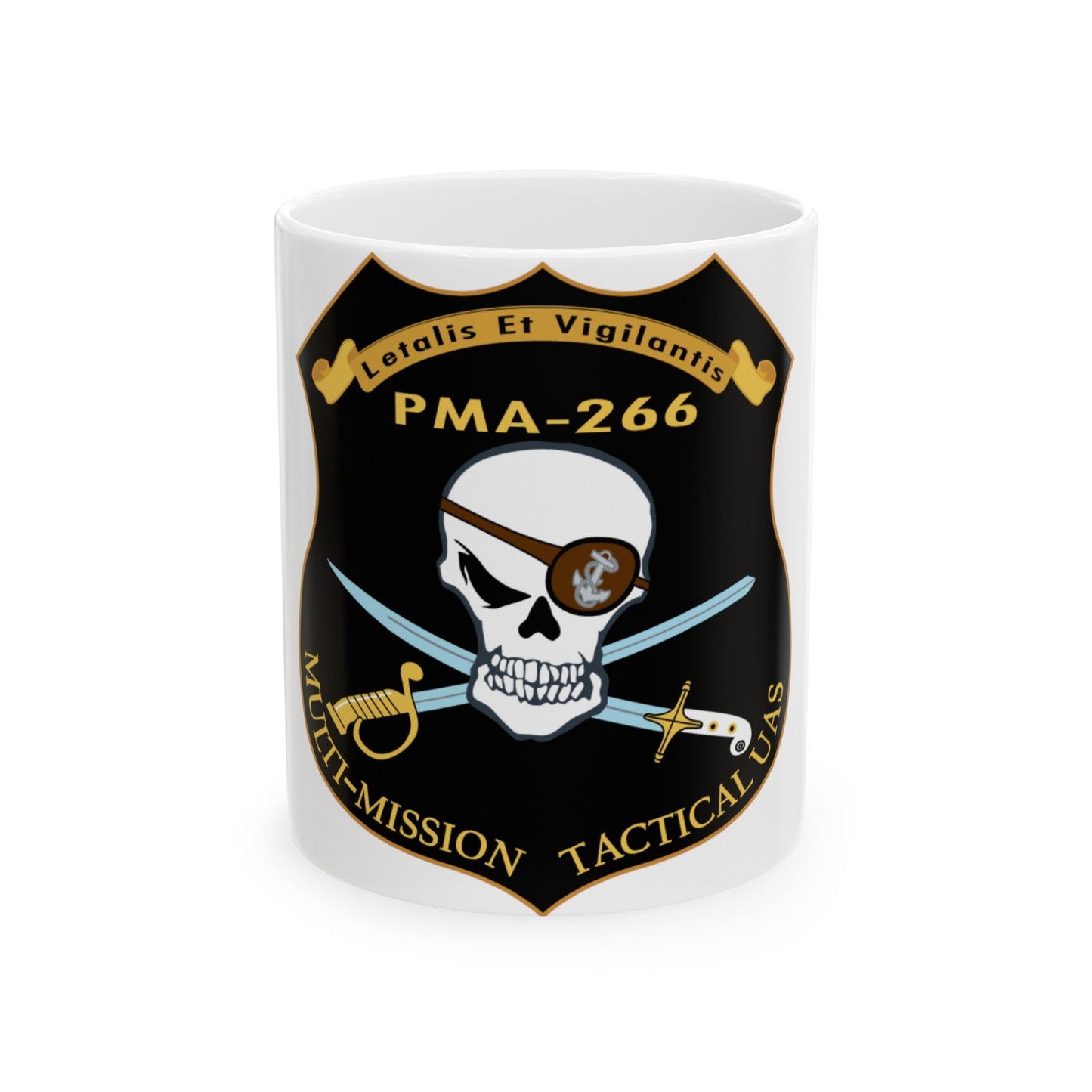 PMA 266 NAVAIR Multi Mission Tactical Unmanned Aerial Systems UAS (U.S. Navy) White Coffee Mug-11oz-The Sticker Space