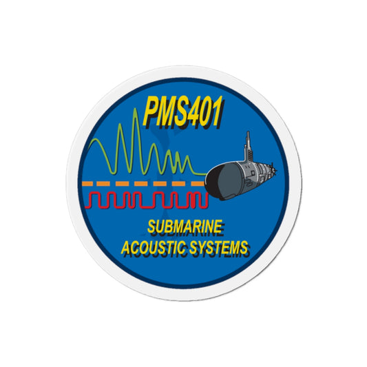 PMS401 Submarine Acoustic Systems (U.S. Navy) Die-Cut Magnet-2" x 2"-The Sticker Space
