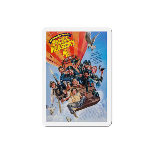 Police Academy 4 Citizens on Patrol 1987 Movie Poster Die-Cut Magnet-2" x 2"-The Sticker Space