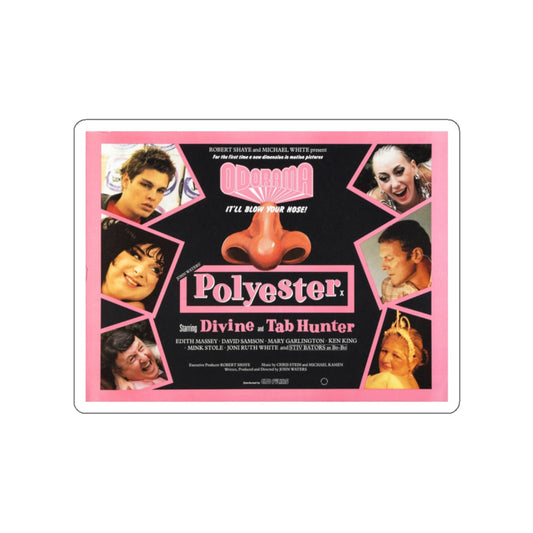 POLYESTER (3) 1981 Movie Poster STICKER Vinyl Die-Cut Decal-White-The Sticker Space