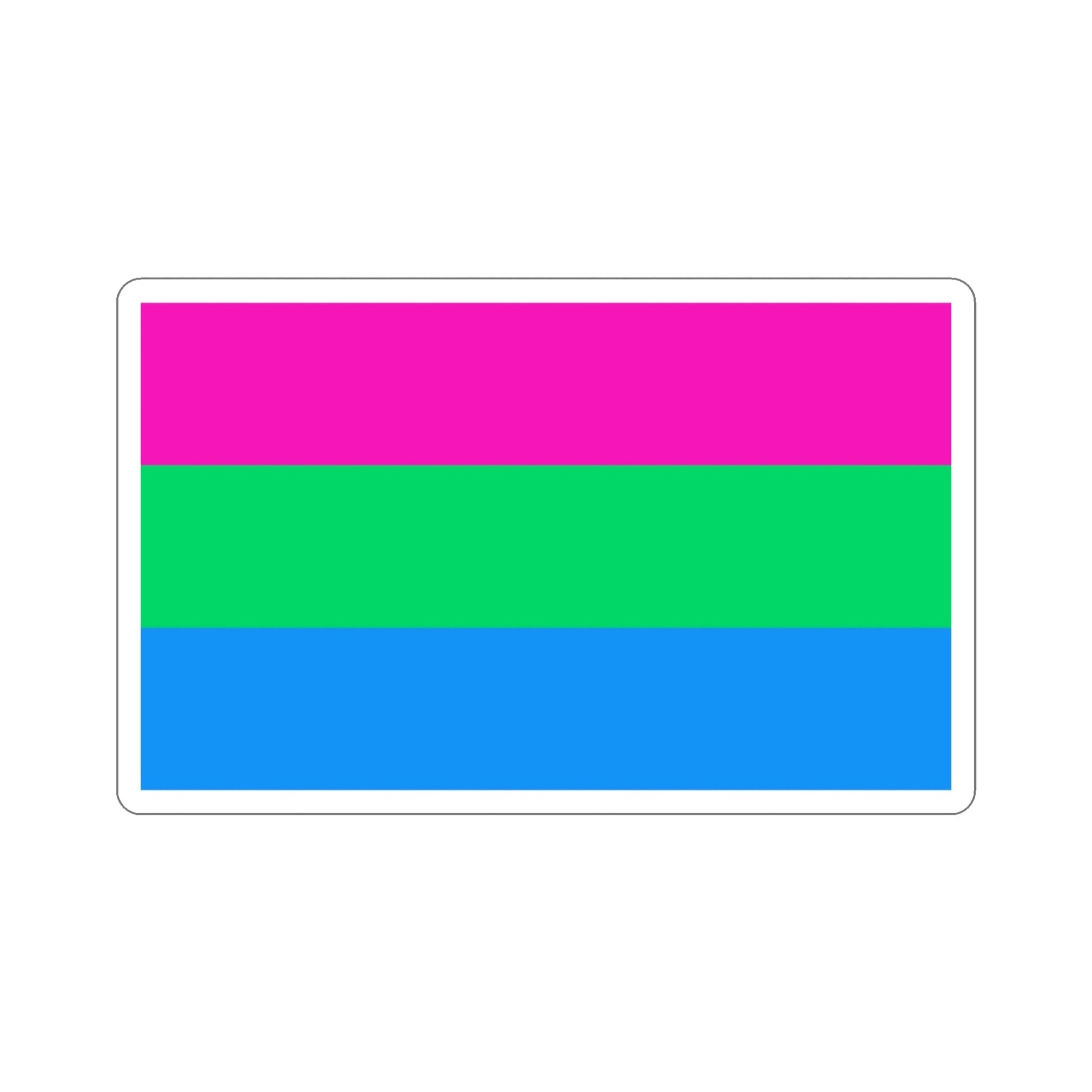 Polysexuality Pride Flag STICKER Vinyl Die-Cut Decal-3 Inch-The Sticker Space