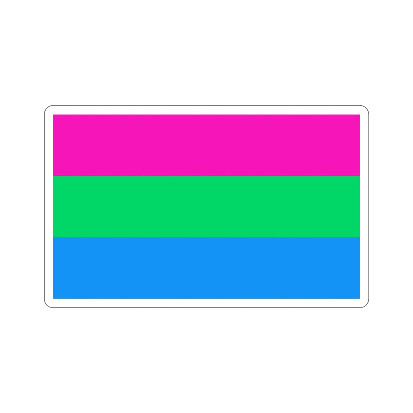 Polysexuality Pride Flag STICKER Vinyl Die-Cut Decal-6 Inch-The Sticker Space