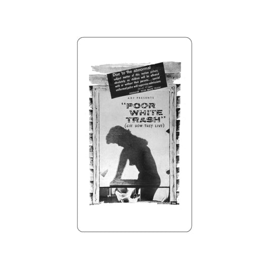 POOR WHITE TRASH 1961 Movie Poster STICKER Vinyl Die-Cut Decal-White-The Sticker Space