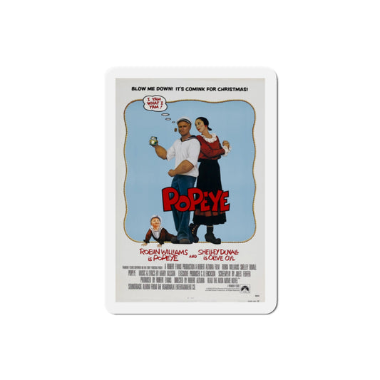 Popeye 1980 Movie Poster Die-Cut Magnet-2" x 2"-The Sticker Space