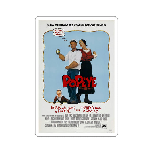 Popeye 1980 Movie Poster STICKER Vinyl Die-Cut Decal-6 Inch-The Sticker Space