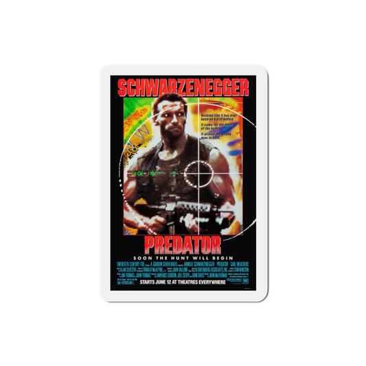 Predator 1987 Movie Poster Die-Cut Magnet-2" x 2"-The Sticker Space