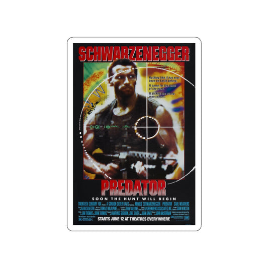 PREDATOR 1987 Movie Poster STICKER Vinyl Die-Cut Decal-White-The Sticker Space