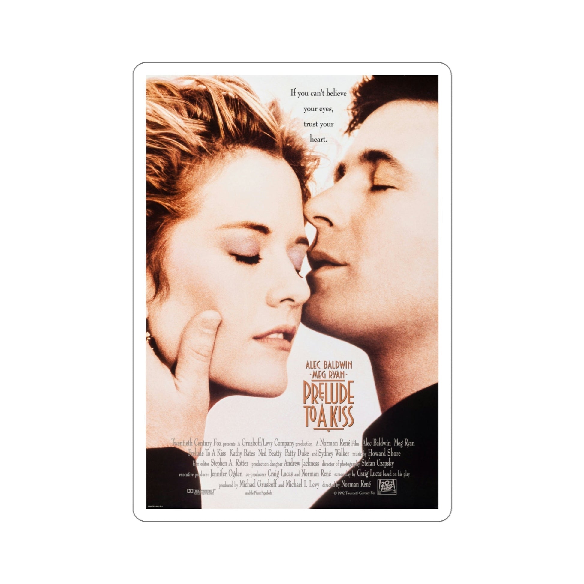 Prelude to a Kiss 1992 Movie Poster STICKER Vinyl Die-Cut Decal-4 Inch-The Sticker Space