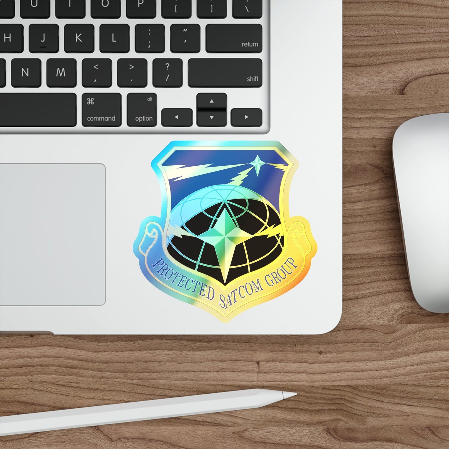 Protected SATCOM Group (U.S. Air Force) Holographic STICKER Die-Cut Vinyl Decal-The Sticker Space