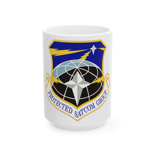 Protected SATCOM Group (U.S. Air Force) White Coffee Mug-15oz-The Sticker Space