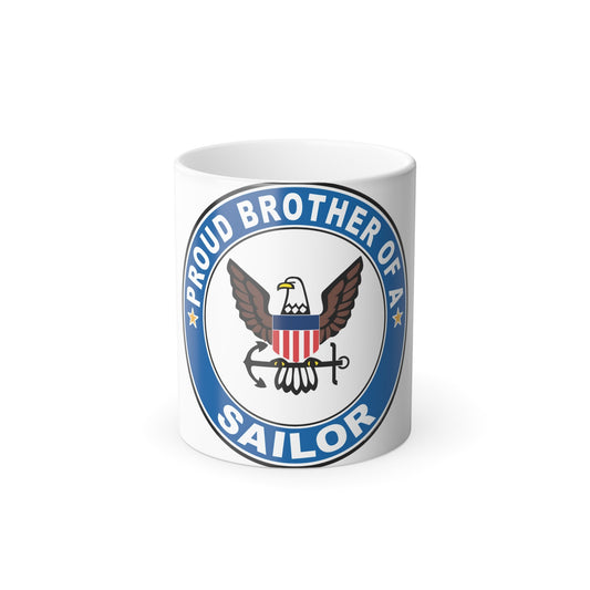 Proud Brother of a Sailor (U.S. Navy) Color Changing Mug 11oz-11oz-The Sticker Space