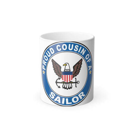Proud Cousin of a Sailor (U.S. Navy) Color Changing Mug 11oz-11oz-The Sticker Space