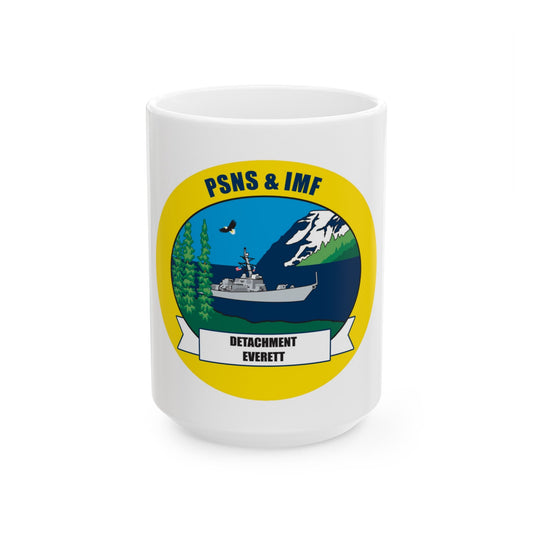 PSNS & IMF Detachment Everett (U.S. Navy) White Coffee Mug-15oz-The Sticker Space