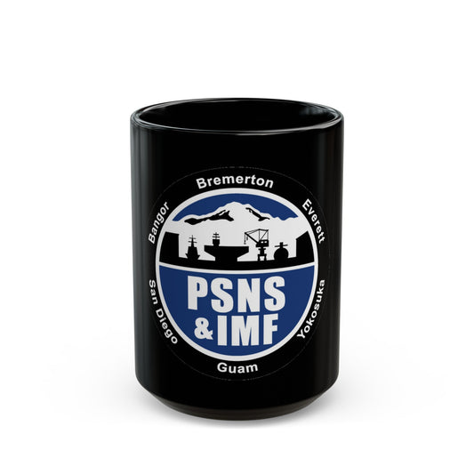 PSNS & IMF (U.S. Navy) Black Coffee Mug-15oz-The Sticker Space