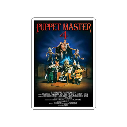 PUPPET MASTER 4 (2) 1993 Movie Poster STICKER Vinyl Die-Cut Decal-White-The Sticker Space