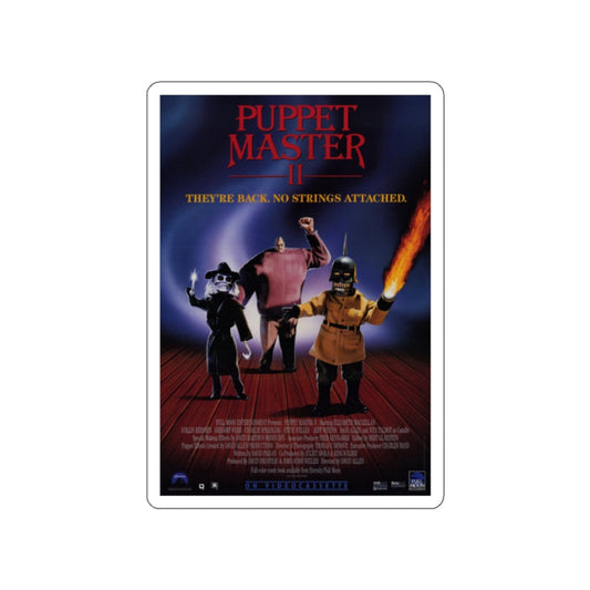 PUPPET MASTER II 1990 Movie Poster STICKER Vinyl Die-Cut Decal-White-The Sticker Space