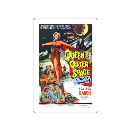 QUEEN OF OUTER SPACE 1958 Movie Poster STICKER Vinyl Die-Cut Decal-White-The Sticker Space