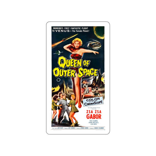 QUEEN OF OUTER SPACE (3) 1958 Movie Poster STICKER Vinyl Die-Cut Decal-White-The Sticker Space