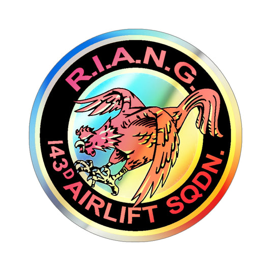 R.I.A.N.G. 143rd Airlift Sq (U.S. Air Force) Holographic STICKER Die-Cut Vinyl Decal-6 Inch-The Sticker Space