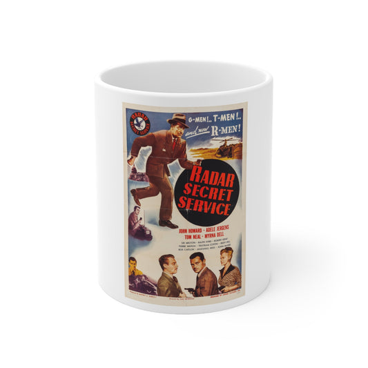 Radar Secret Service 1950 v2 Movie Poster - White Coffee Cup 11oz-11oz-The Sticker Space