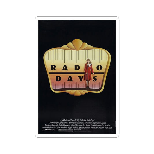 Radio Days 1987 Movie Poster STICKER Vinyl Die-Cut Decal-6 Inch-The Sticker Space