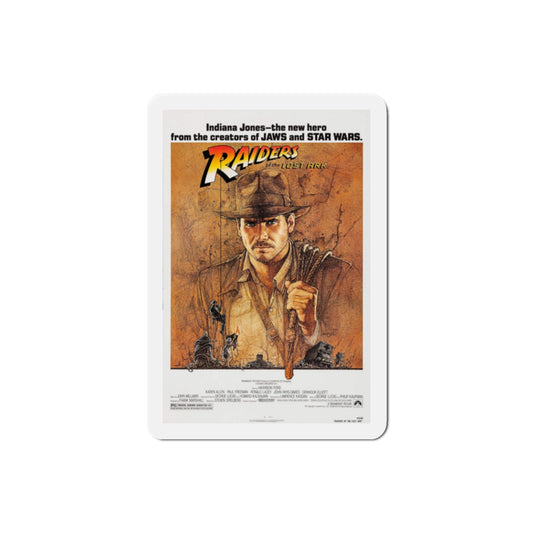 Raiders of the Lost Ark 1981 Movie Poster Die-Cut Magnet-2" x 2"-The Sticker Space