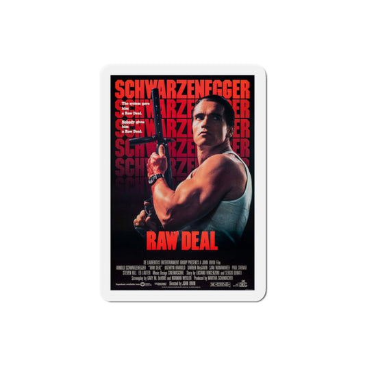 Raw Deal 1986 Movie Poster Die-Cut Magnet-2" x 2"-The Sticker Space