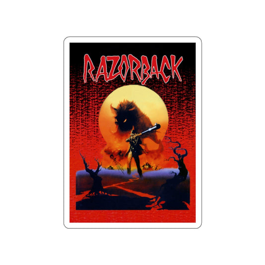 RAZORBACK (2) 1984 Movie Poster STICKER Vinyl Die-Cut Decal-White-The Sticker Space