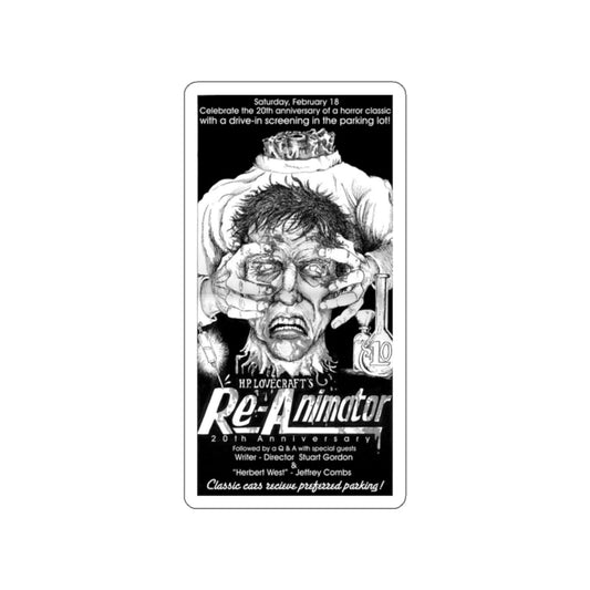 RE-ANIMATOR (SPECIAL SCREENING) 1985 Movie Poster STICKER Vinyl Die-Cut Decal-White-The Sticker Space