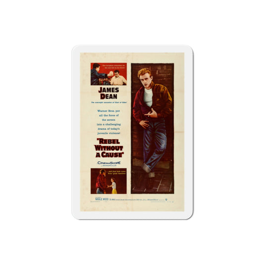 Rebel Without a Cause 1955 Movie Poster Die-Cut Magnet-2 Inch-The Sticker Space