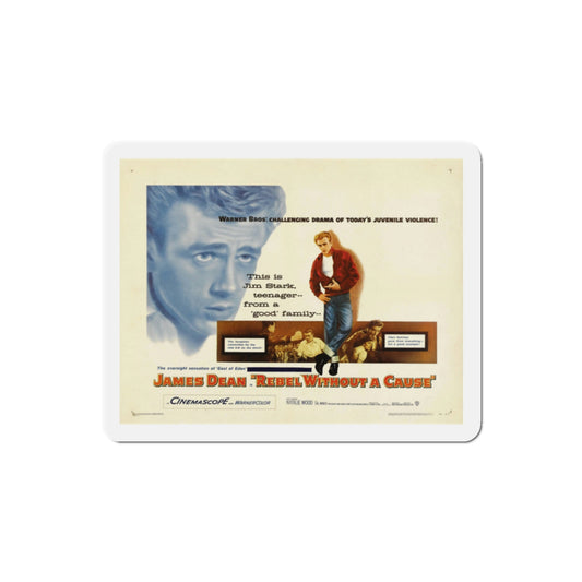 Rebel Without a Cause 1955 v3 Movie Poster Die-Cut Magnet-2 Inch-The Sticker Space