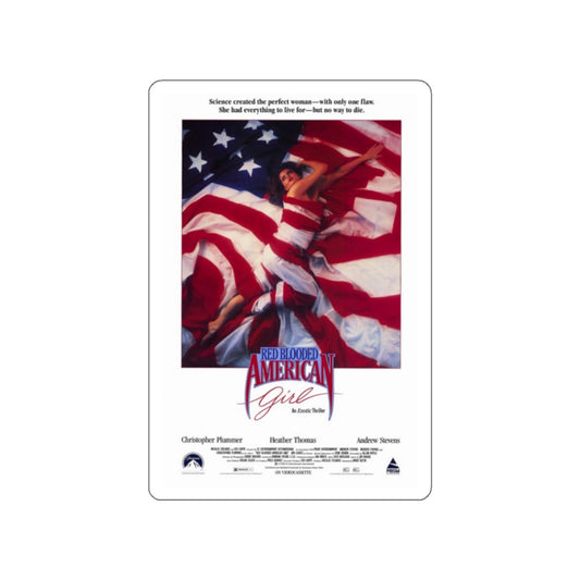RED BLOODED AMERICAN GIRL 1990 Movie Poster STICKER Vinyl Die-Cut Decal-White-The Sticker Space