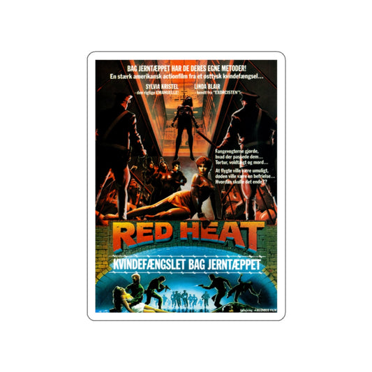 RED HEAT (DANISH) 1988 Movie Poster STICKER Vinyl Die-Cut Decal-White-The Sticker Space