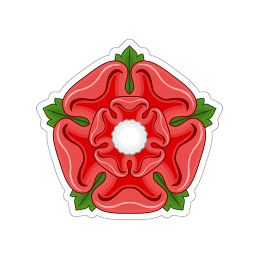 Red Rose Badge of Lancaster STICKER Vinyl Die-Cut Decal-White-The Sticker Space