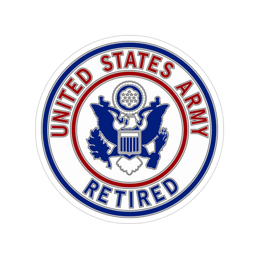 Retired Service Identification Badge 2 (U.S. Army) Transparent STICKER Die-Cut Vinyl Decal-6 Inch-The Sticker Space