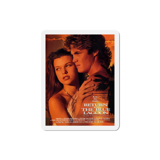 Return to the Blue Lagoon 1991 Movie Poster Die-Cut Magnet-3" x 3"-The Sticker Space