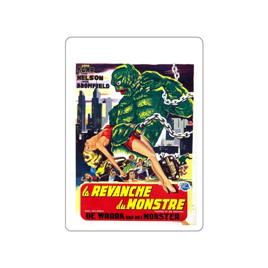 REVENGE OF THE CREATURE (BELGIAN) 1955 Movie Poster STICKER Vinyl Die-Cut Decal-White-The Sticker Space