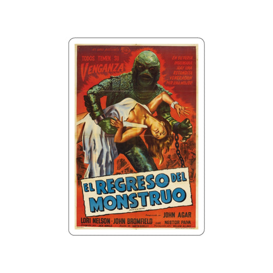 REVENGE OF THE CREATURE (SPANISH) 1955 Movie Poster STICKER Vinyl Die-Cut Decal-White-The Sticker Space
