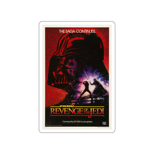 REVENGE OF THE JEDI 1983 Movie Poster STICKER Vinyl Die-Cut Decal-White-The Sticker Space