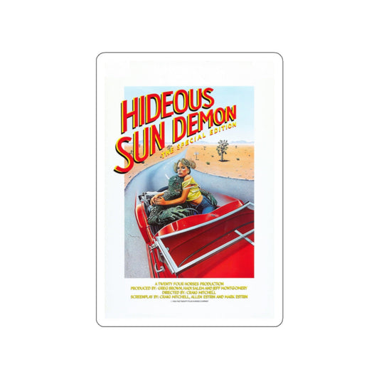 REVENGE OF THE SUN DEMON (HIDEOUS SUN DEMON) 1983 Movie Poster STICKER Vinyl Die-Cut Decal-White-The Sticker Space