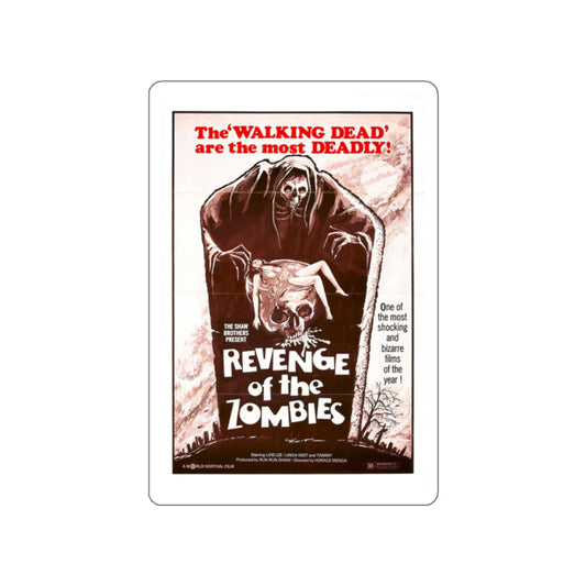 REVENGE OF THE ZOMBIES (BLACK MAGIC II) 1976 Movie Poster STICKER Vinyl Die-Cut Decal-White-The Sticker Space