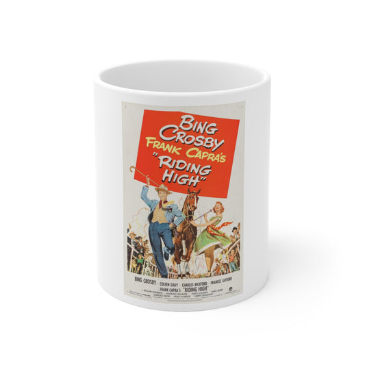 Riding High 1950 Movie Poster - White Coffee Cup 11oz-11oz-The Sticker Space