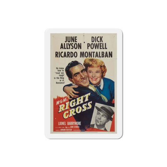 Right Cross 1950 Movie Poster Die-Cut Magnet-2 Inch-The Sticker Space