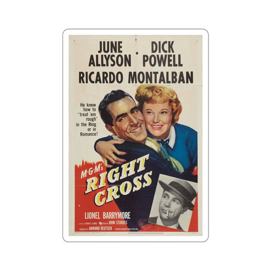 Right Cross 1950 Movie Poster STICKER Vinyl Die-Cut Decal-6 Inch-The Sticker Space