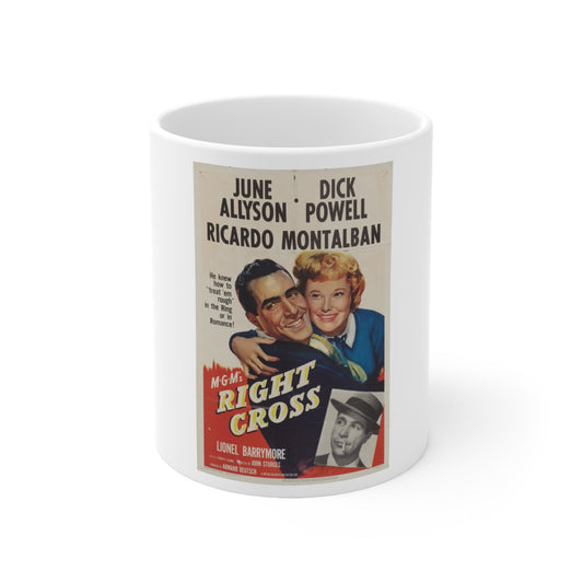 Right Cross 1950 Movie Poster - White Coffee Cup 11oz-11oz-The Sticker Space