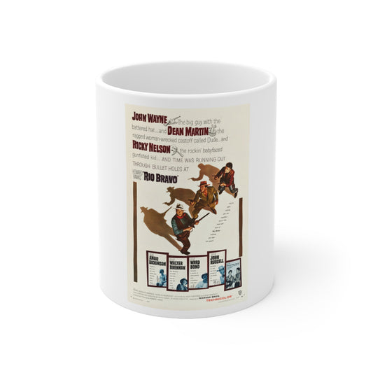Rio Bravo 1959 Movie Poster - White Coffee Cup 11oz-11oz-The Sticker Space