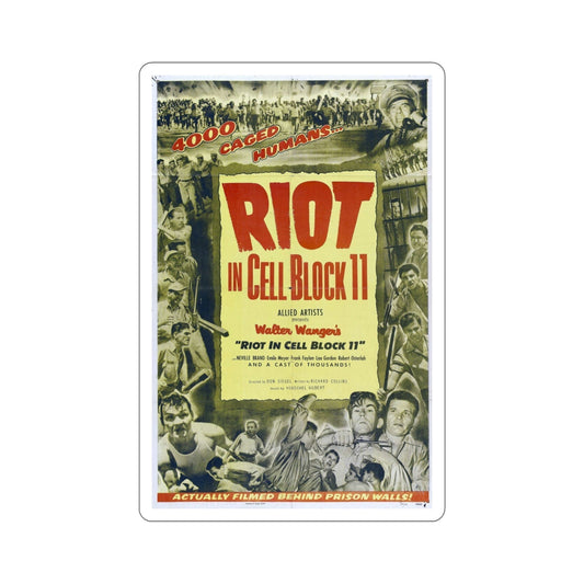 Riot in Cell Block 11 1954 Movie Poster STICKER Vinyl Die-Cut Decal-6 Inch-The Sticker Space