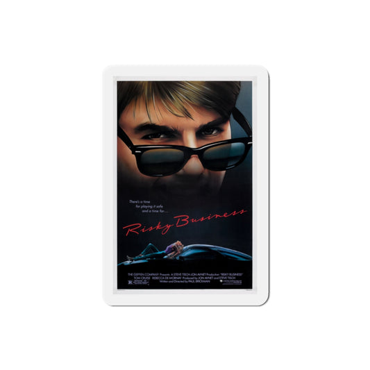 Risky Business 1983 Movie Poster Die-Cut Magnet-2" x 2"-The Sticker Space