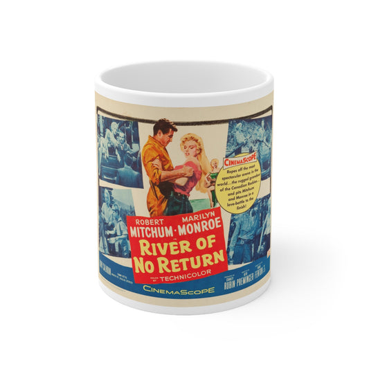 River of No Return 1954 Movie Poster - White Coffee Cup 11oz-11oz-The Sticker Space